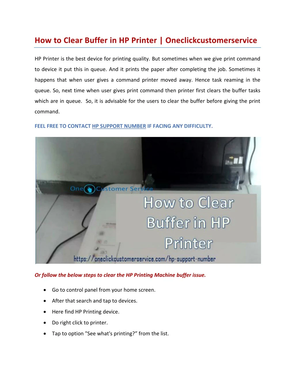 how to clear buffer in hp printer
