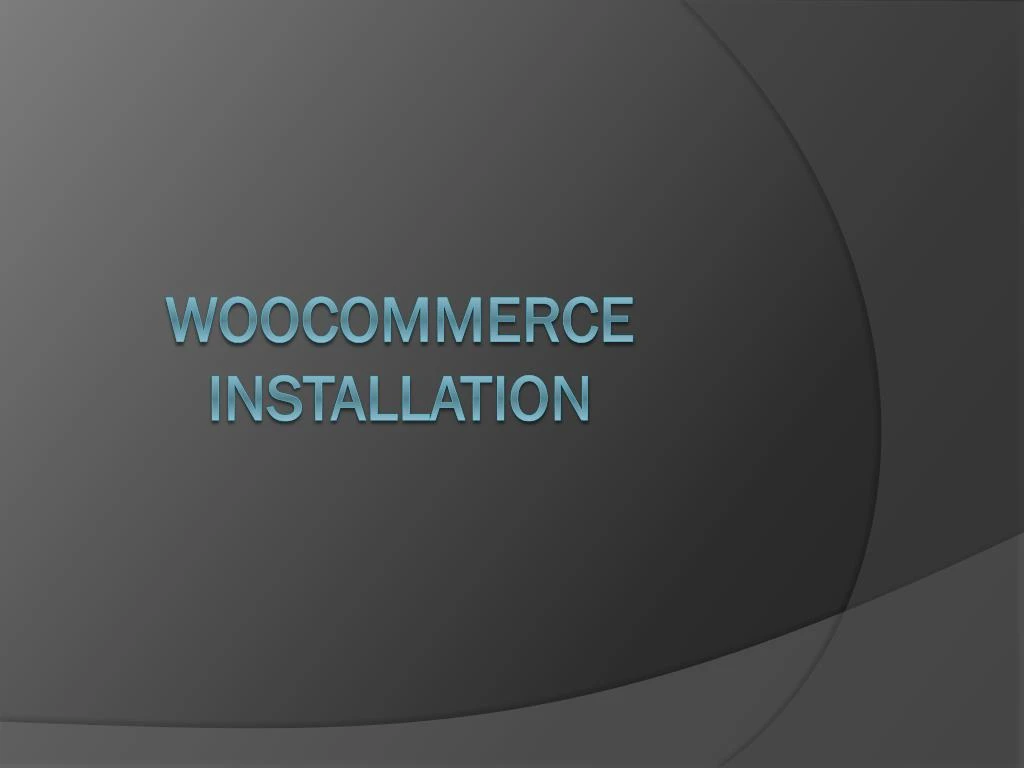 woocommerce installation