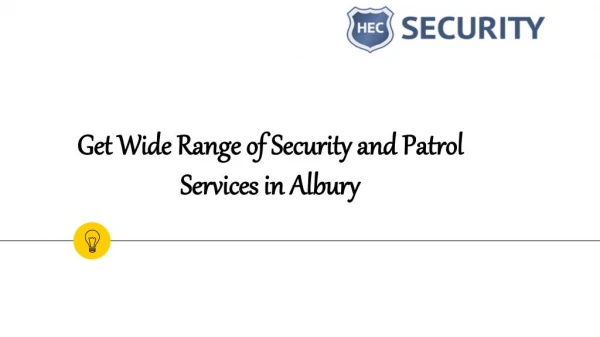 Trained Security Patrol Services in Albury