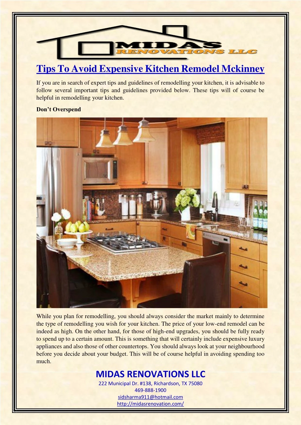 tips to avoid expensive kitchen remodel mckinney