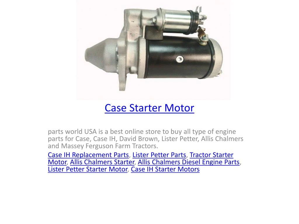 case starter motor