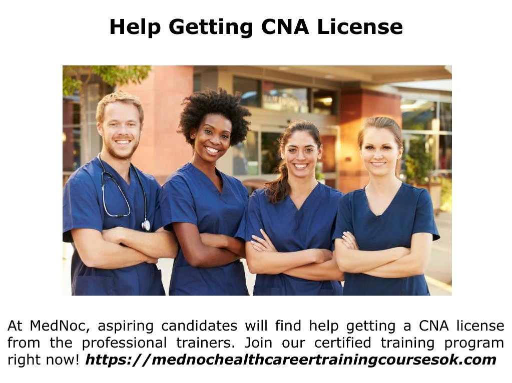 help getting cna license