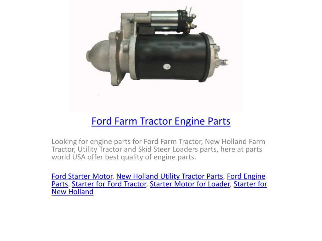 ford farm tractor engine parts