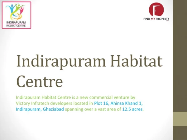 Habitat Centre indirapuram
