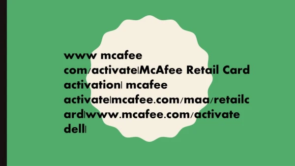 McAfee Activation - Antivirus Software and Internet Security For Your PC