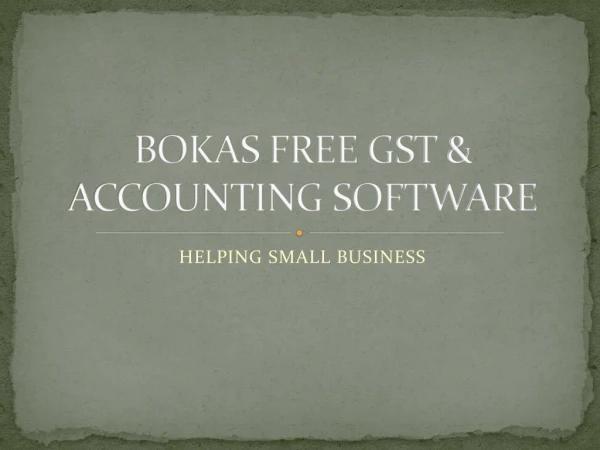 Free GST accounting software in India