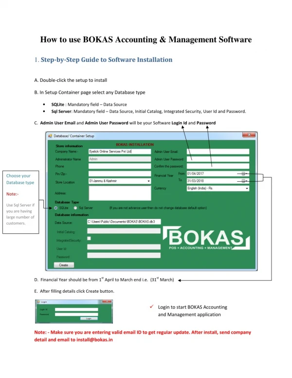 How to use BOKAS free GST accounting Software