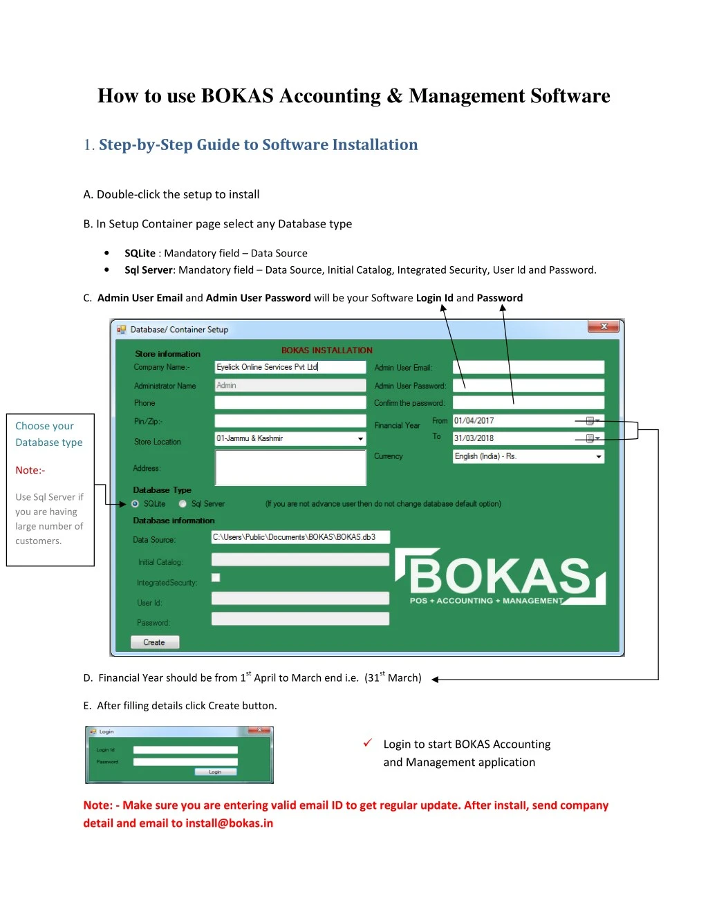 how to use bokas accounting management software
