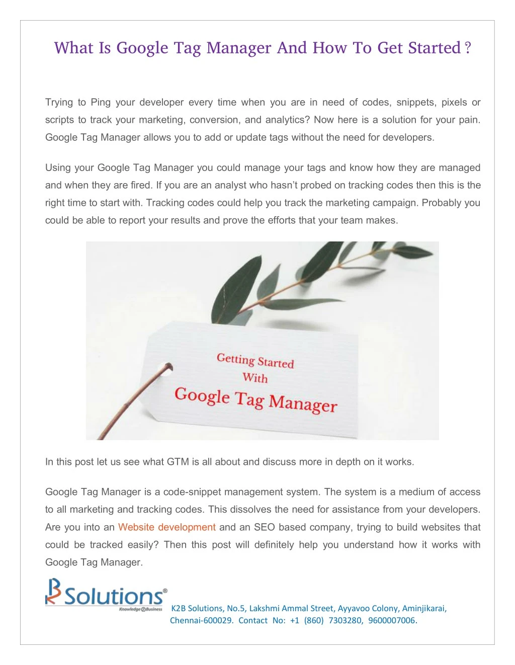 what is google tag manager and how to get started
