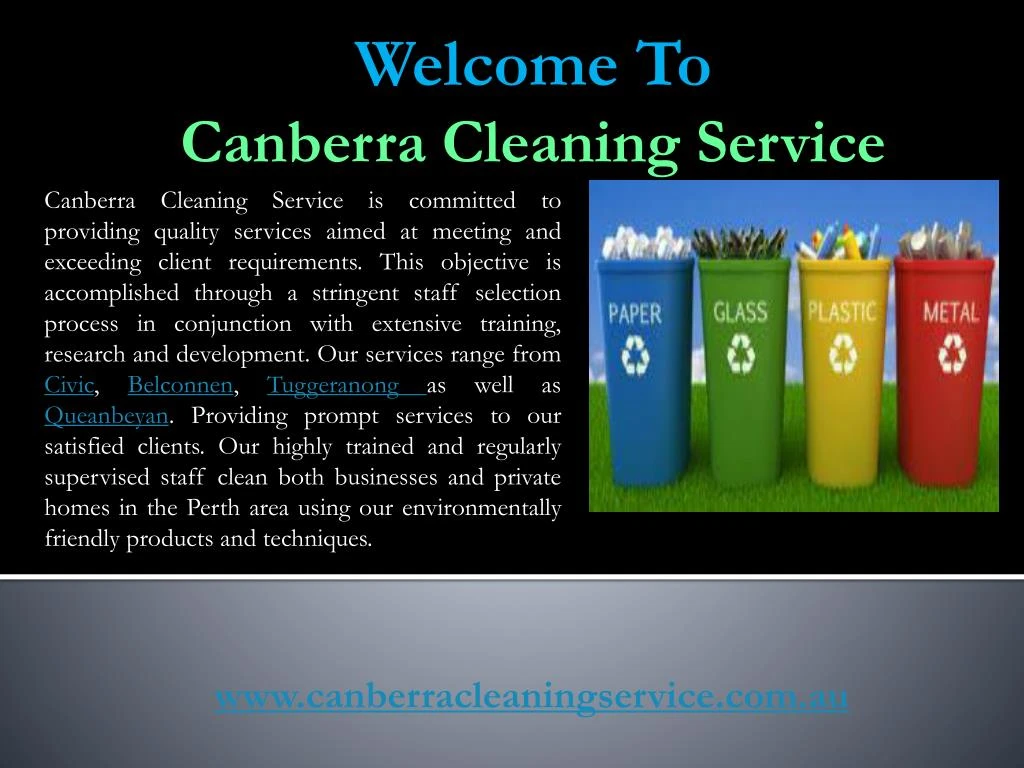 welcome to canberra cleaning service