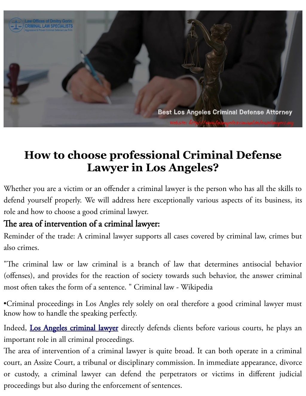 how to choose professional criminal defense