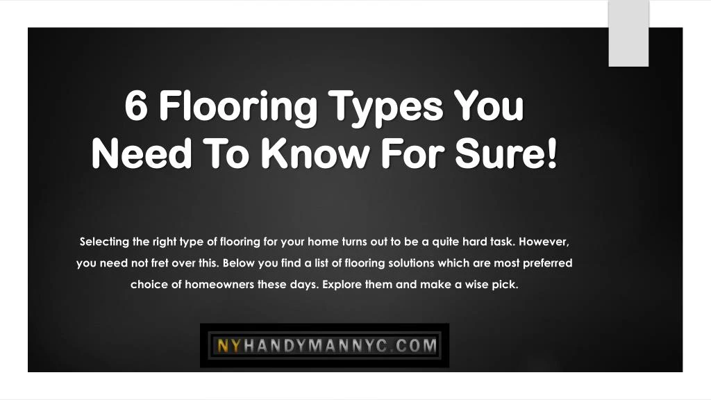 6 flooring types you need to know for sure