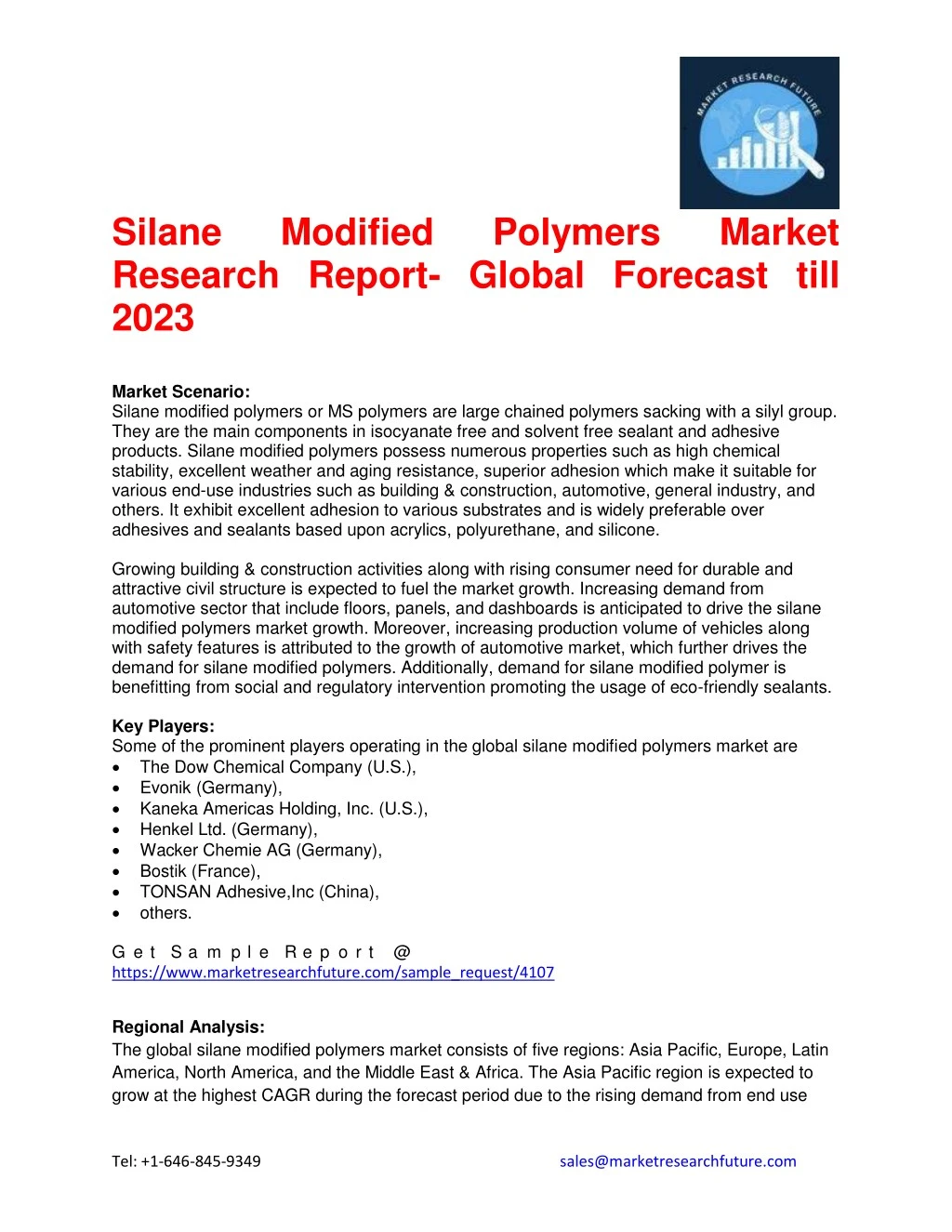 silane research report global forecast till 2023