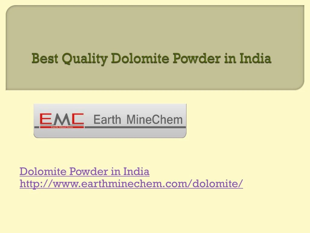 best quality dolomite powder in india