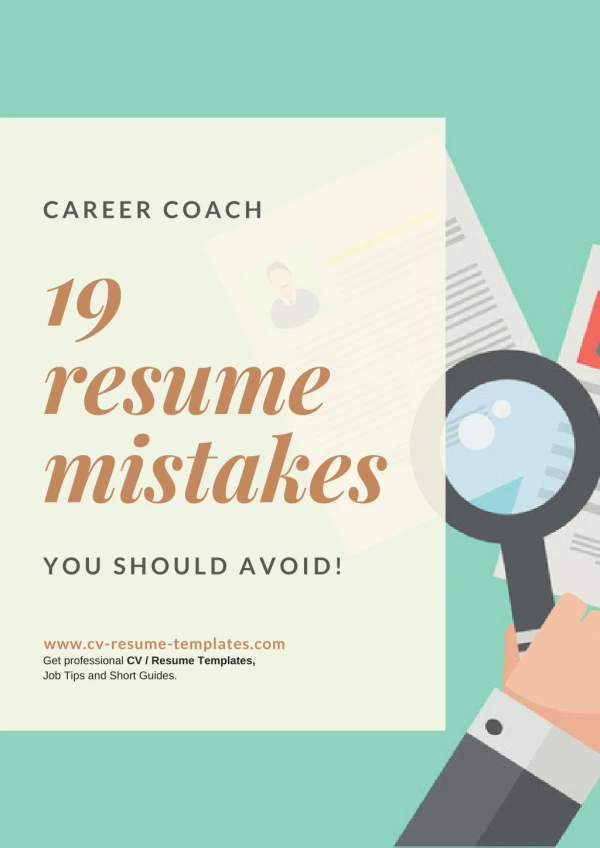 19 Resume Mistakes You should avoid