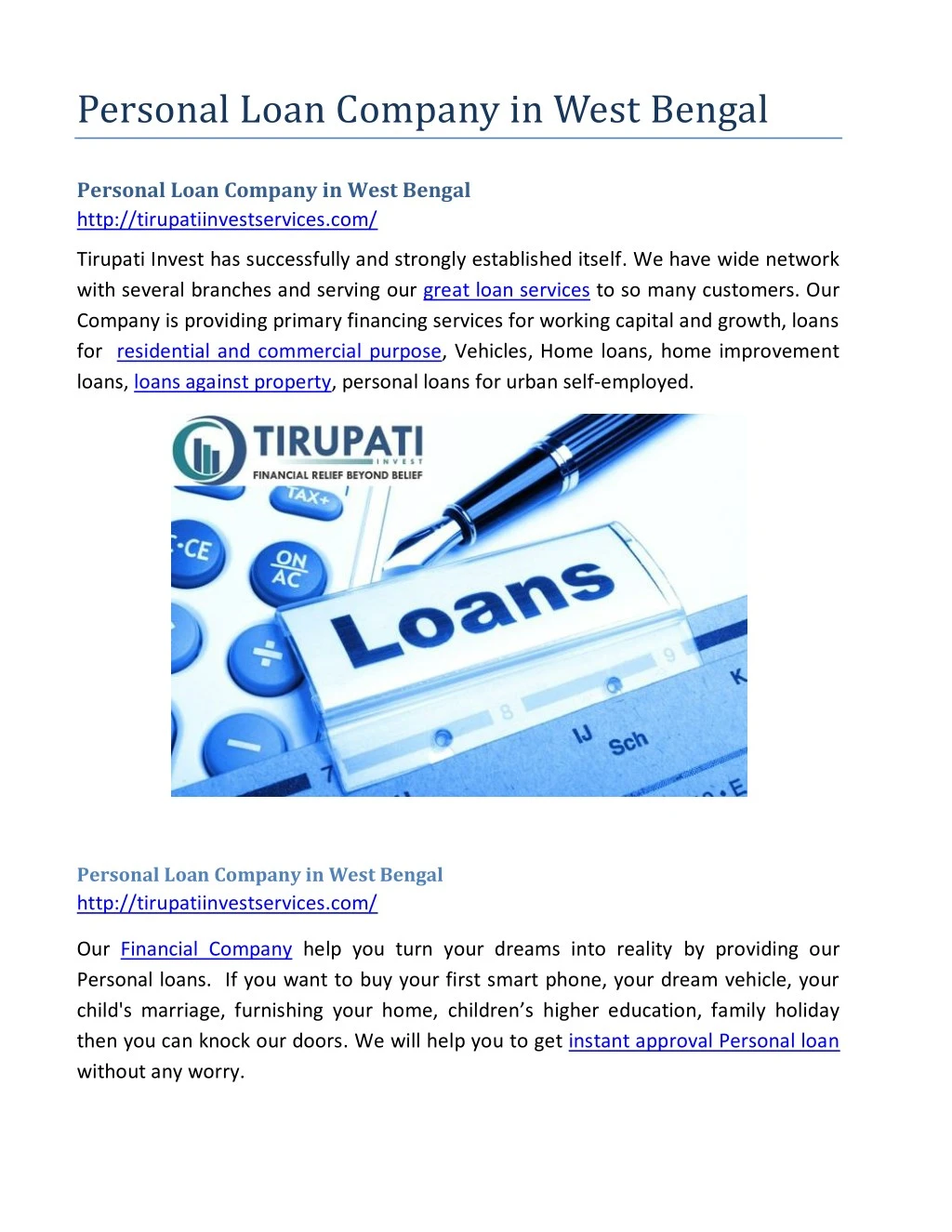 personal loan company in west bengal