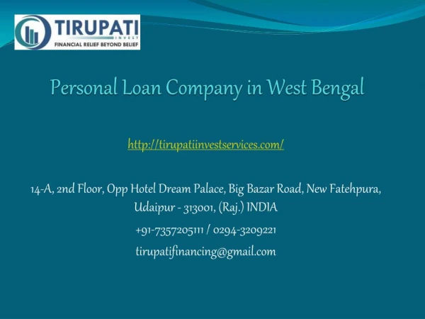 Personal Loan Company in West Bengal