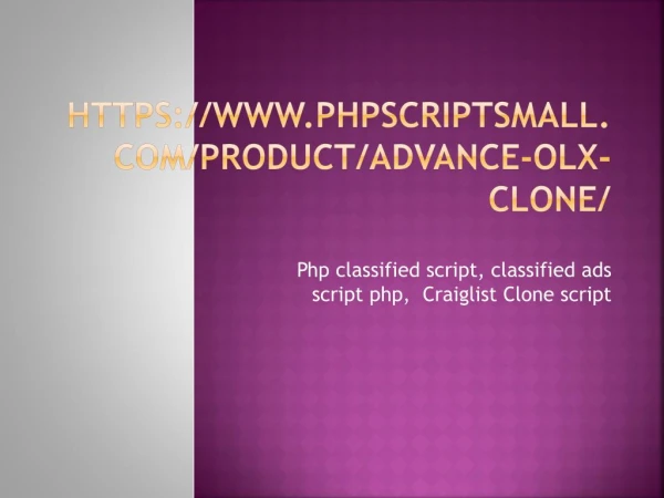 Php classified script, classified ads script php, Craiglist Clone script