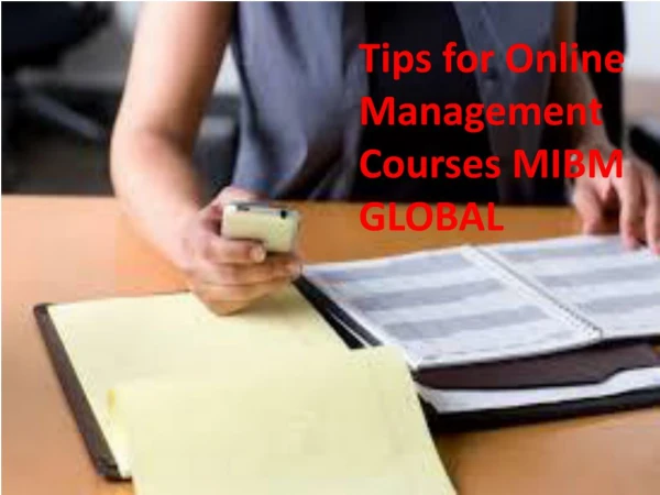 tips for online management courses mibm global