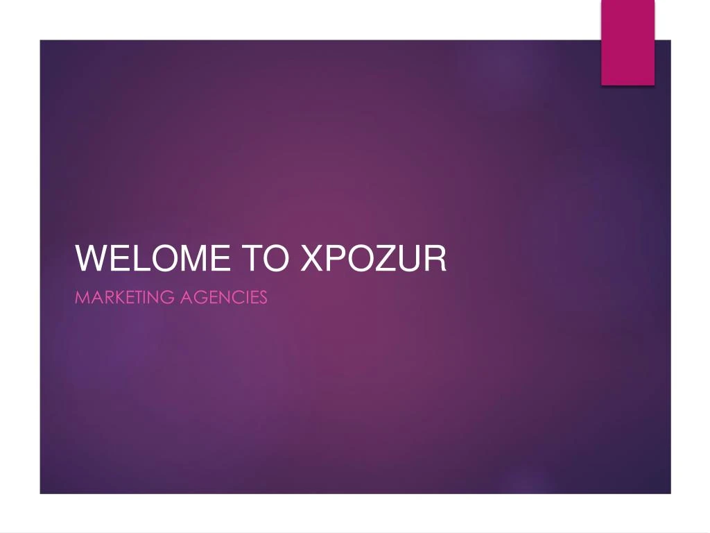 welome to xpozur