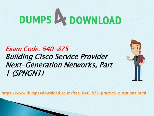 Get Latest Free Cisco 640-875 Exam Questions | Dumps4download.co.in