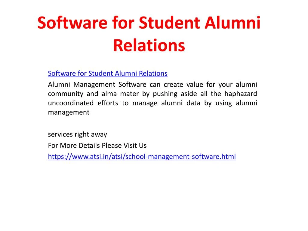 software for student alumni relations
