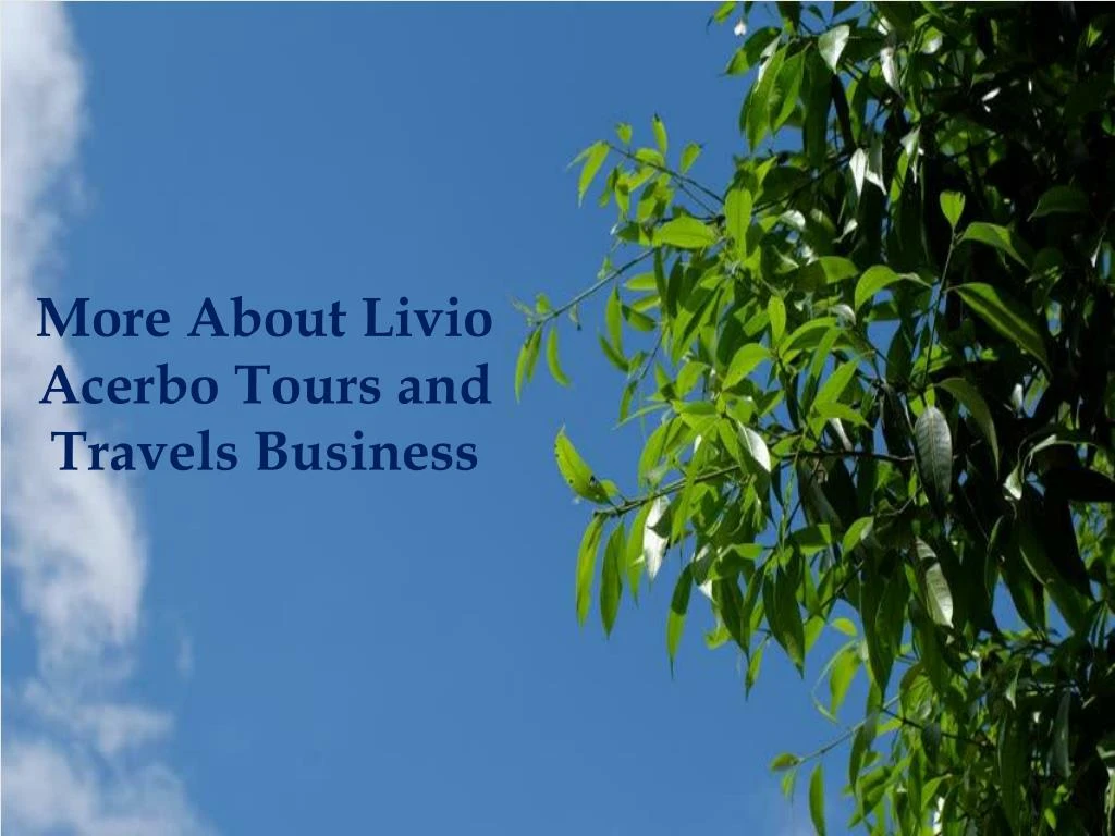 more about livio acerbo tours and travels business