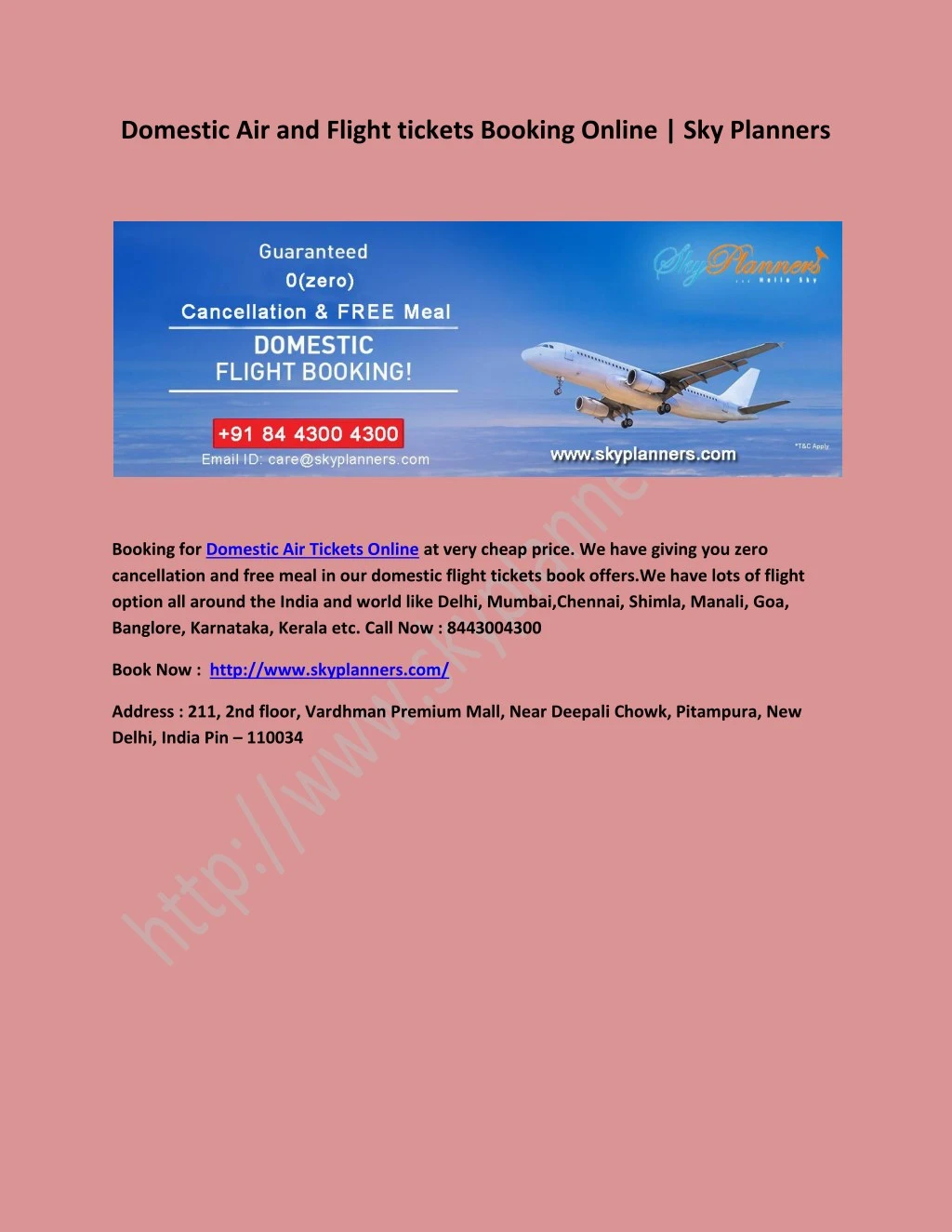 domestic air and flight tickets booking online