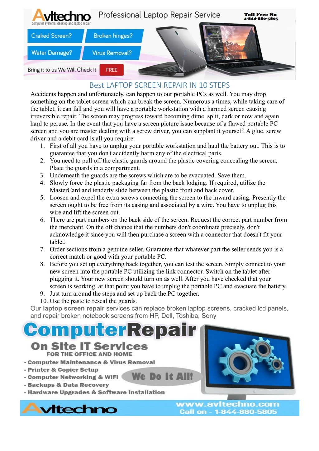best laptop screen repair in 10 steps accidents
