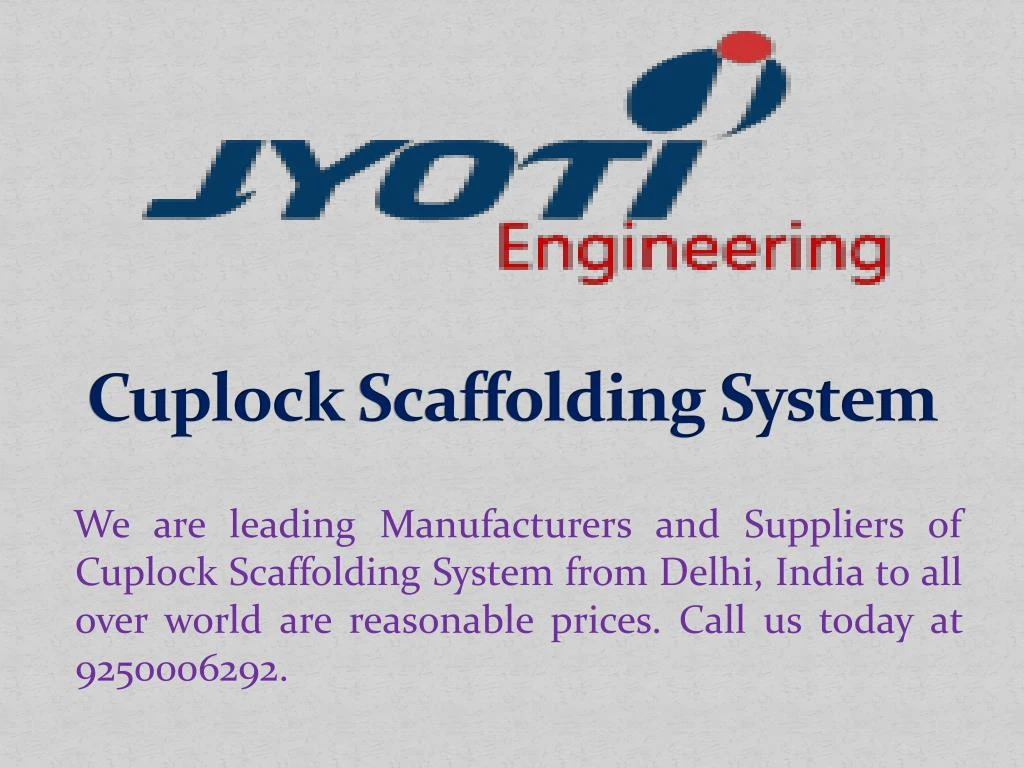 cuplock scaffolding system