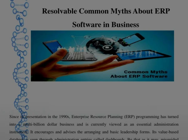 Resolvable Common Myths About ERP Software in Business