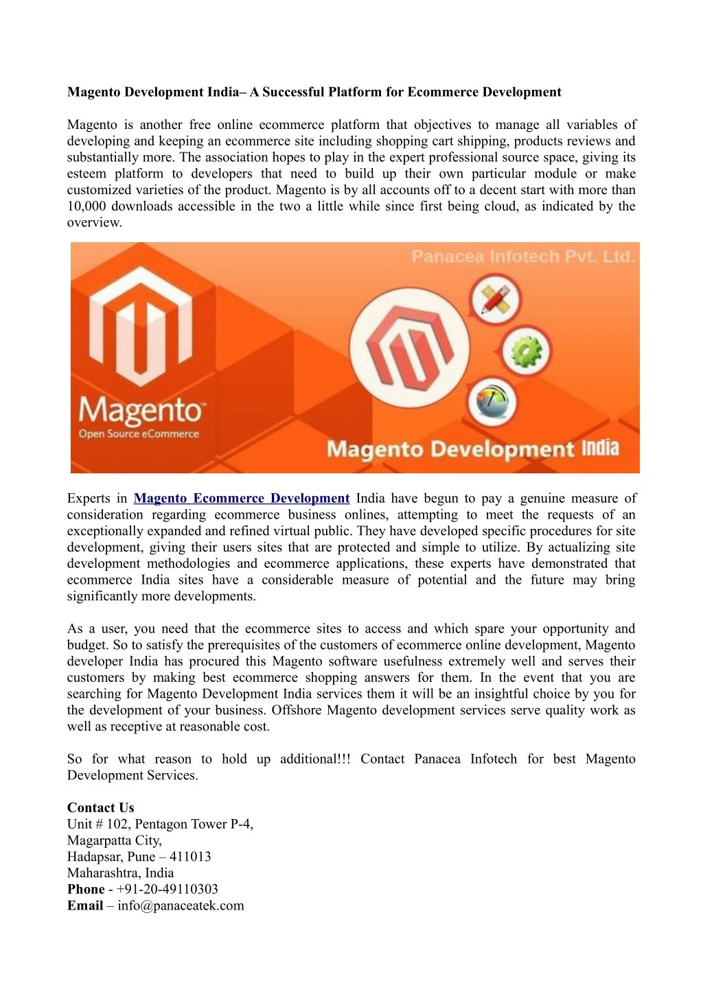 magento development india a successful platform