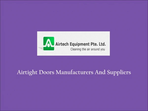 Airtight Doors Manufacturer