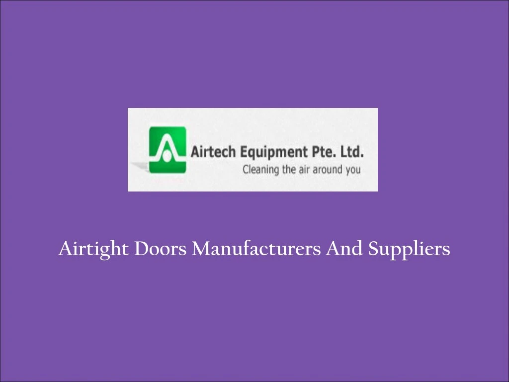 airtight doors manufacturers and suppliers
