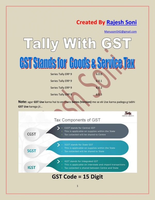 Tally with GST Assignment