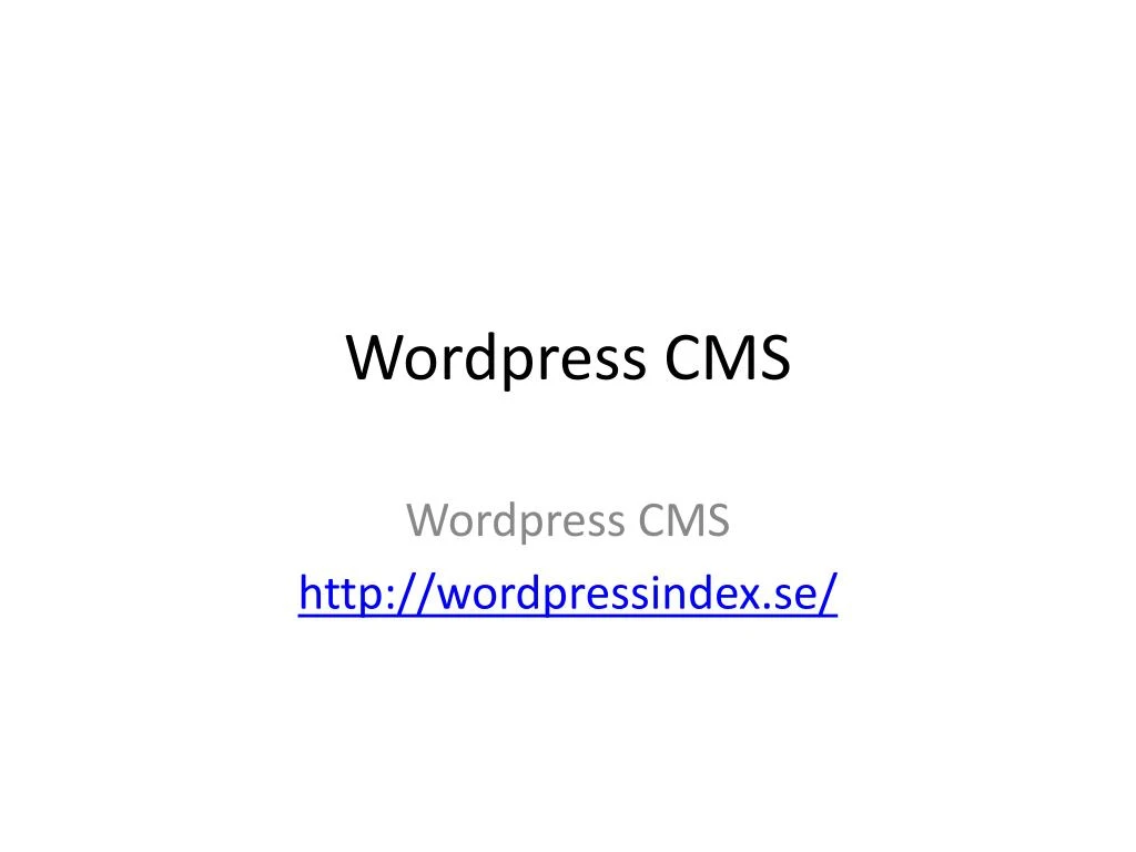 wordpress cms