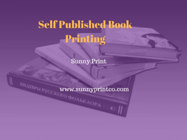 Self Published Book Printing