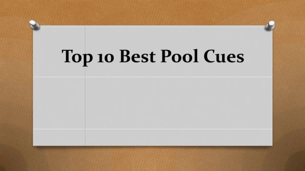 Top 10 Best Pool Cues
