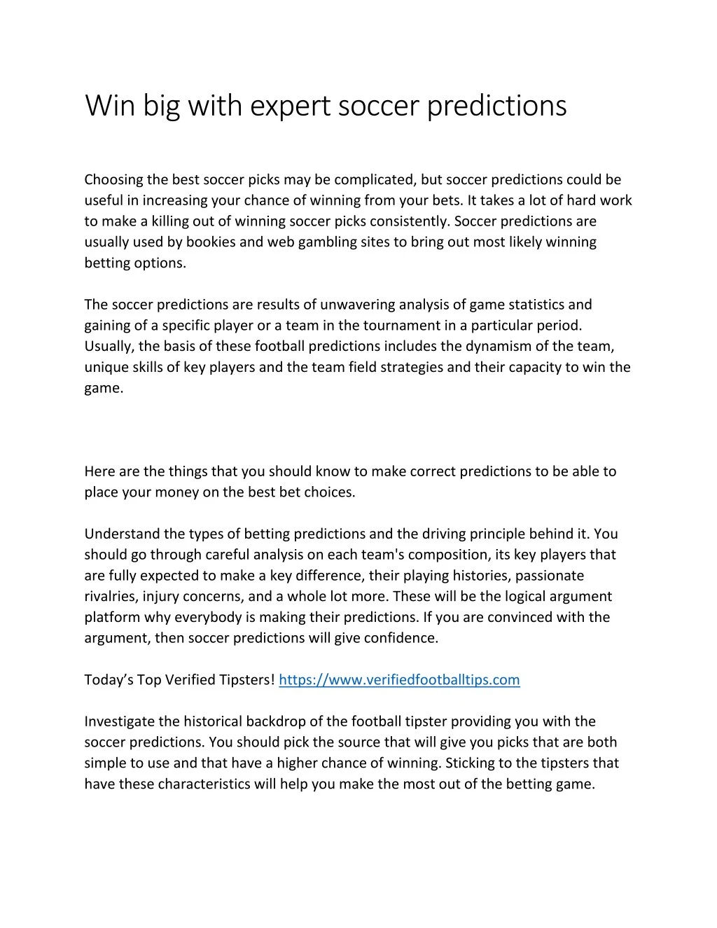 win big with expert soccer predictions choosing