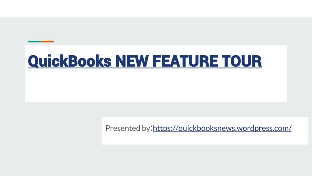 quickbooks new feature tour