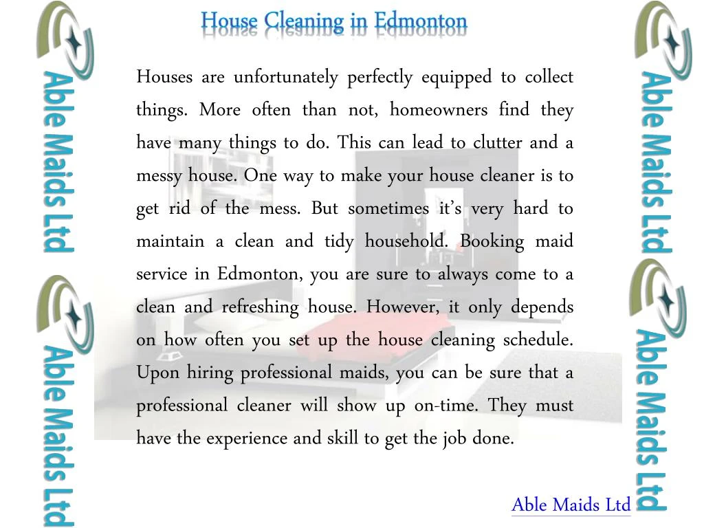 house cleaning in edmonton