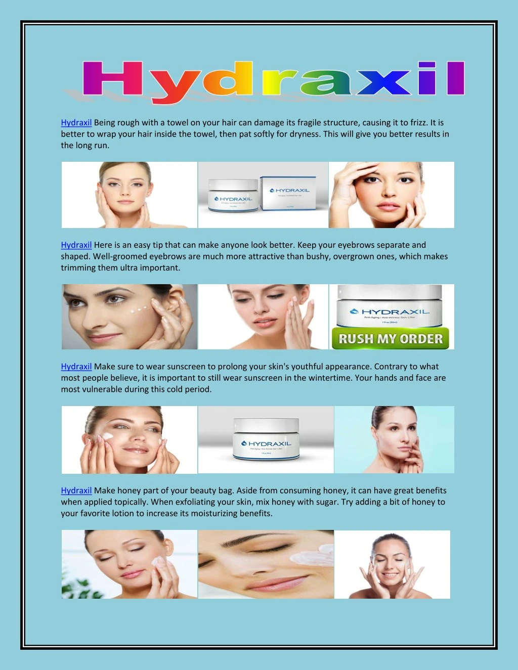 hydraxil being rough with a towel on your hair