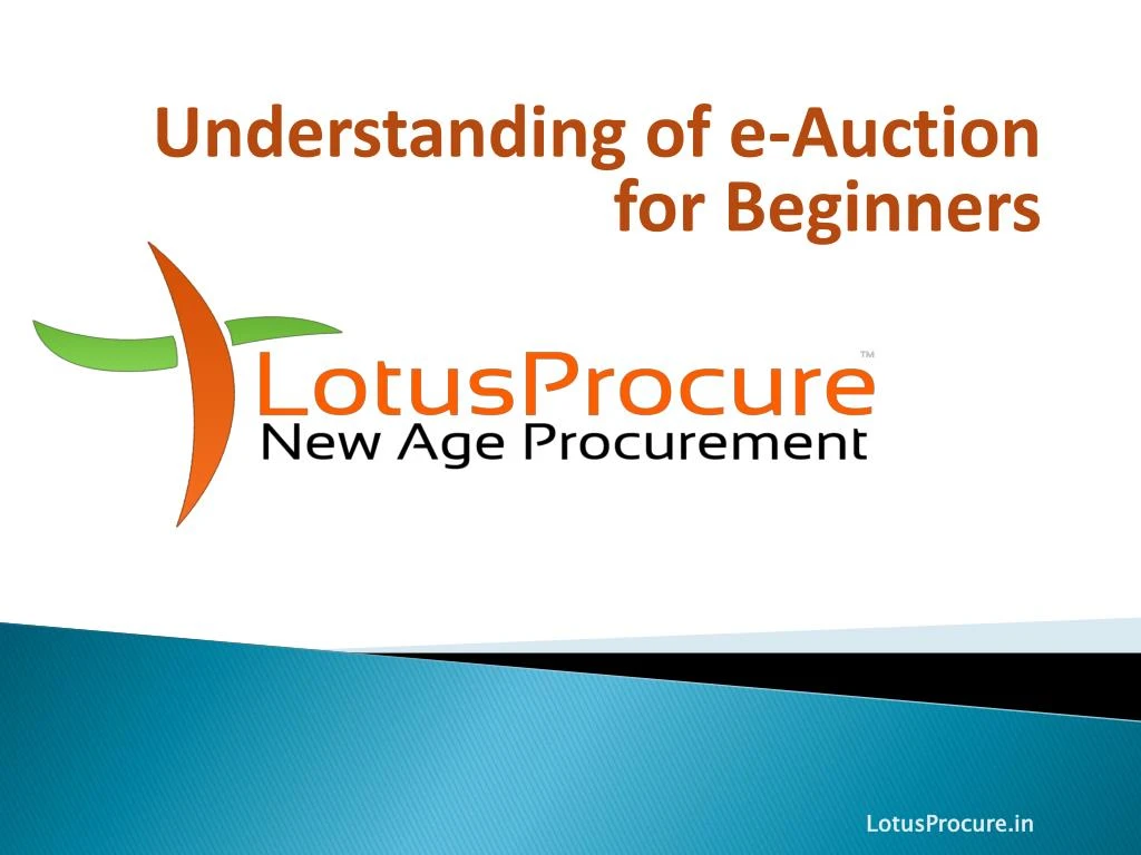 understanding of e auction for beginners