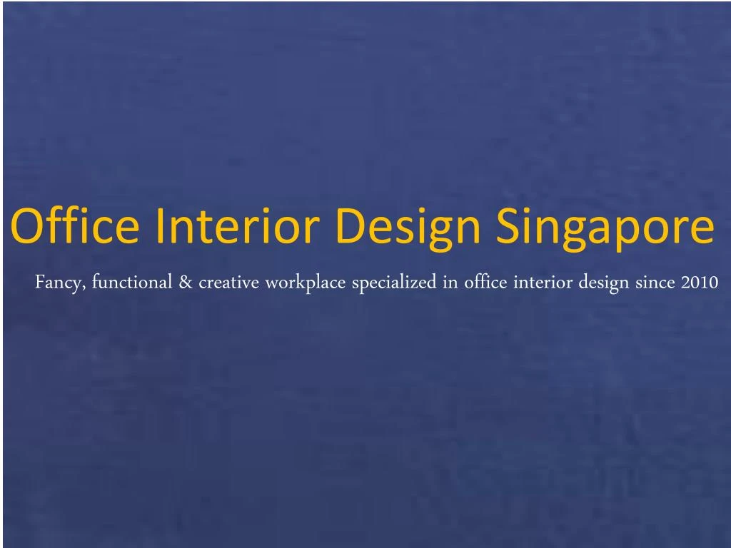 office interior design singapore