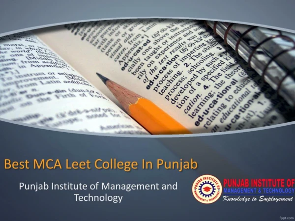 Best MCA Leet College In Punjab - PIMT COLLEGE