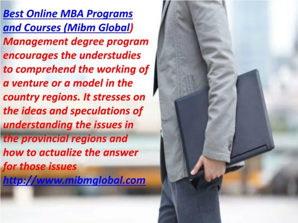 Best Online MBA Programs (Mibm Global)