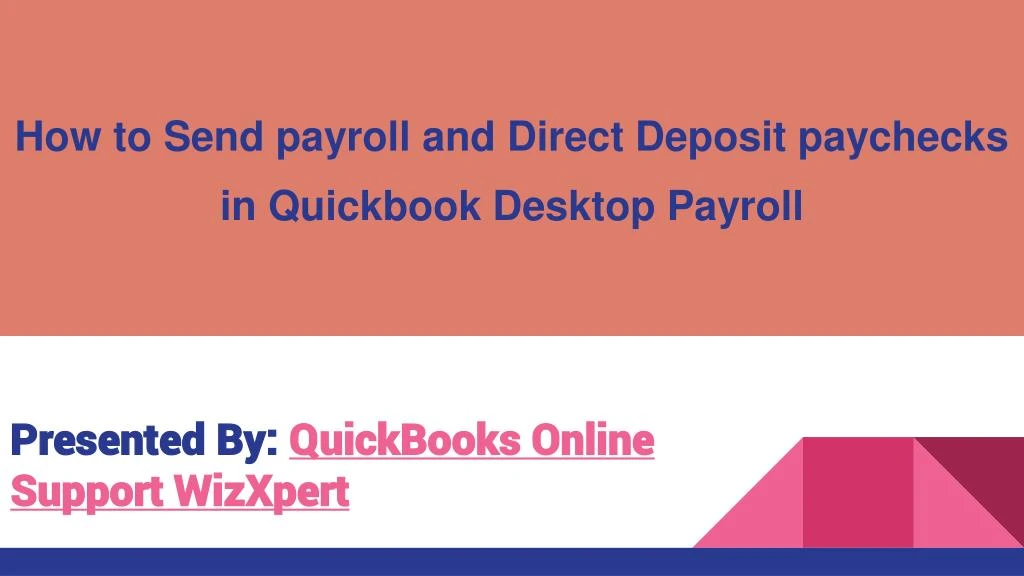how to send payroll and direct deposit paychecks