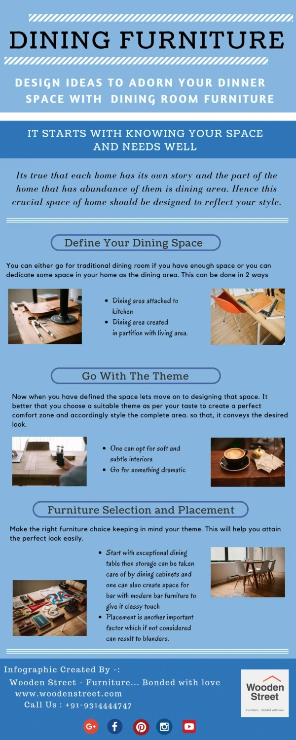 Implement easy steps to design your dining area