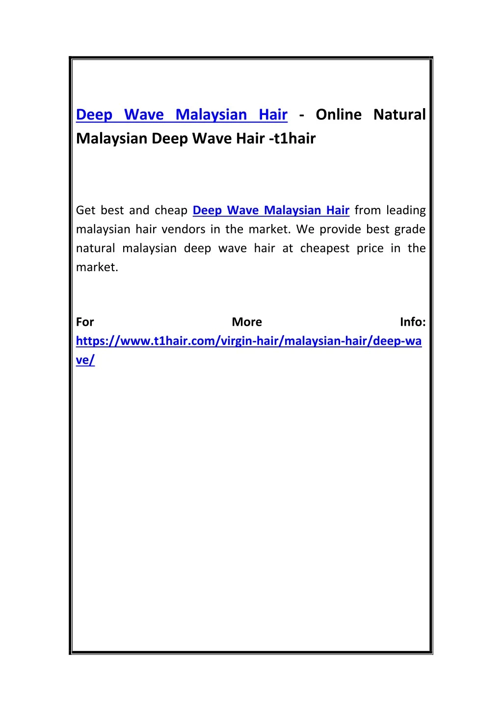 deep wave malaysian hair online natural malaysian