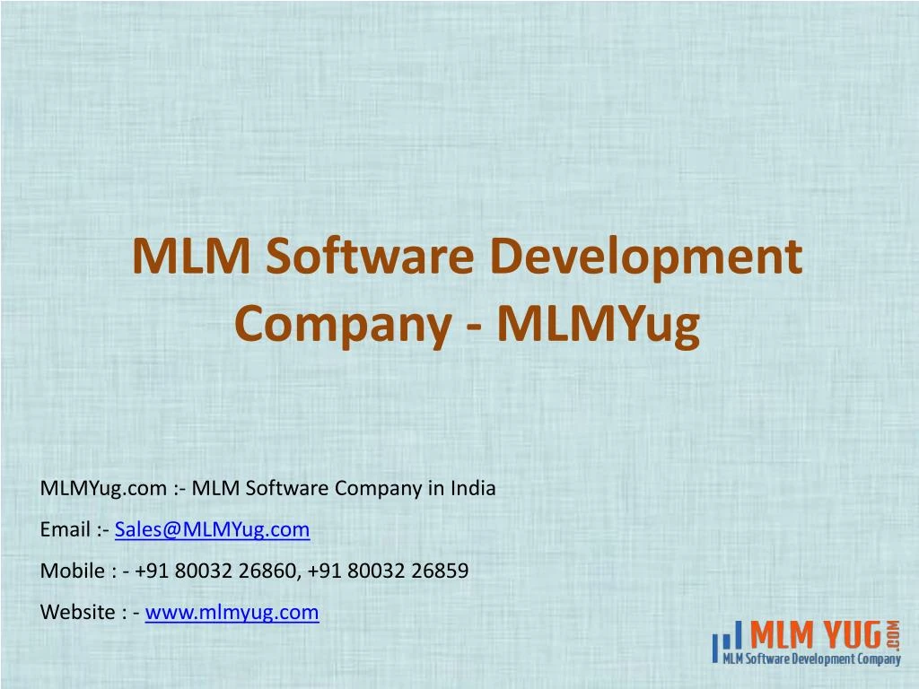 mlm software development company mlmyug